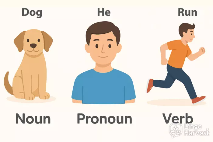 parts of speech noun pronoun verb