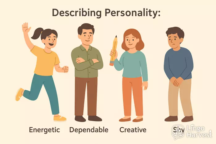 personality traits energetic dependable creative shy
