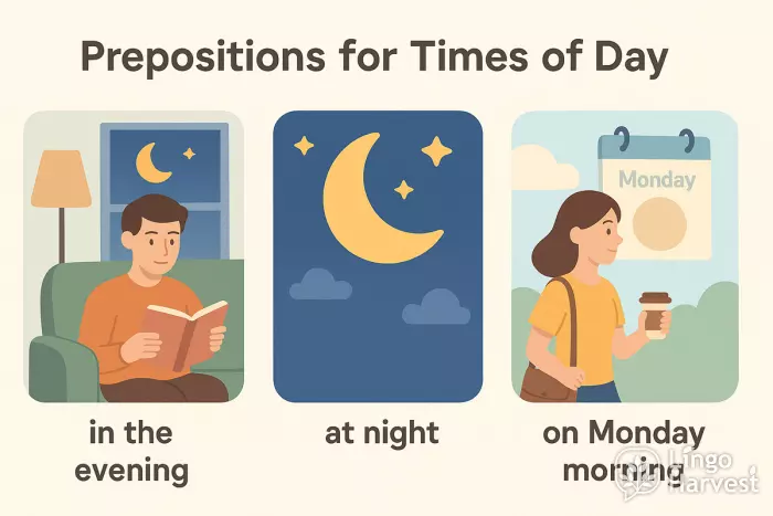 prepositions times of day