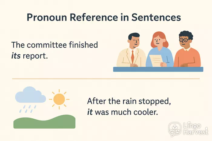 pronoun reference committee rain