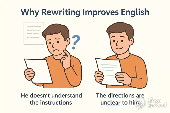 rewriting improves clarity