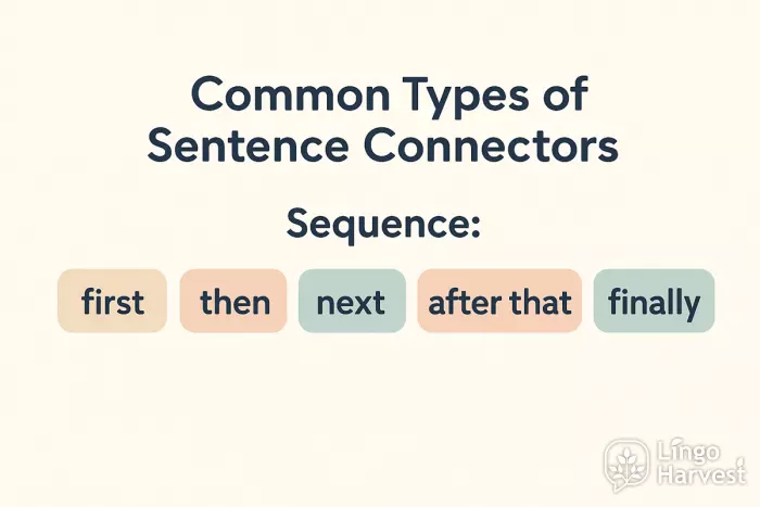 sentence connectors sequence list