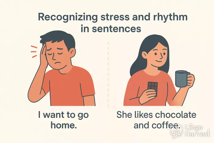 sentence stress rhythm home chocolate coffee