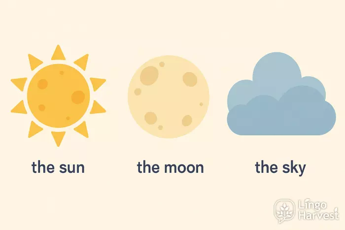 singular unique nouns with the article