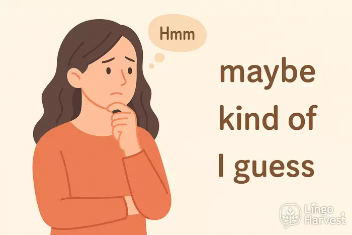 softening language maybe kind of i guess
