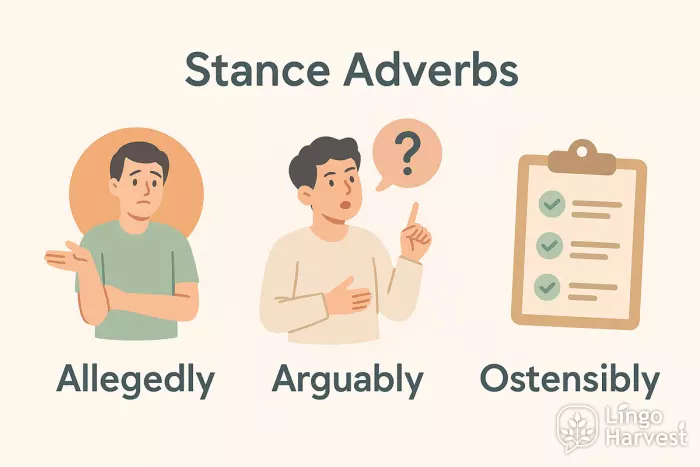 stance adverbs allegedly arguably ostensibly