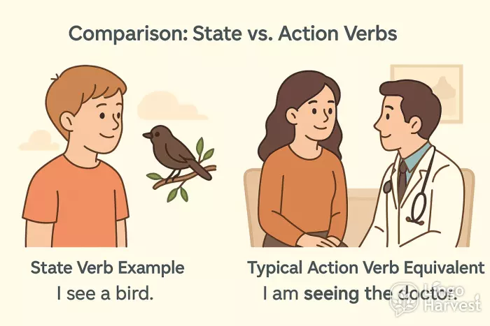 state vs action verbs