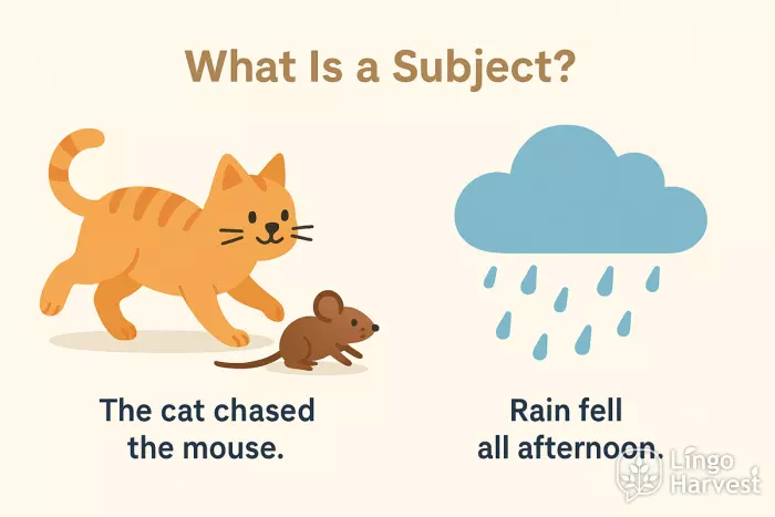 subject examples cat rain