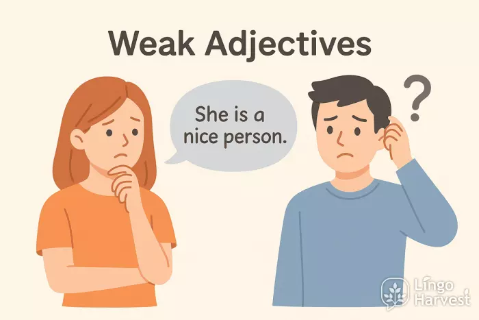 weak adjectives unclear meaning