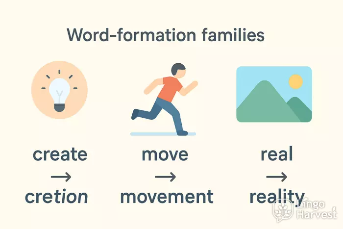 word formation create move real