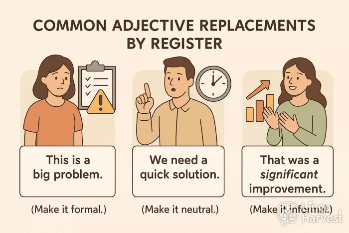 adjective register replacements