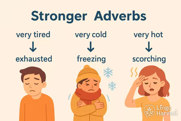 adverb adjective strong substitutions