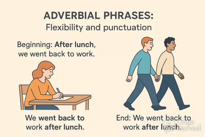 adverbial phrases flexibility punctuation