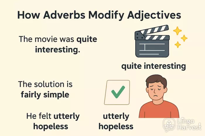 adverbs modify adjectives