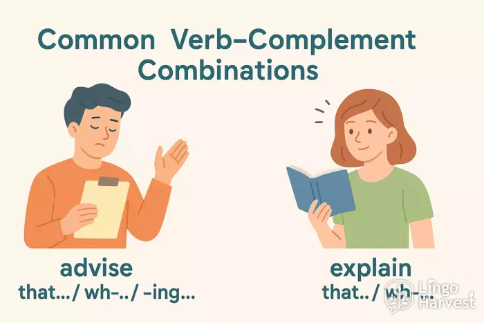 advise explain complement patterns