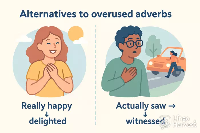 alternatives to overused adverbs scenes