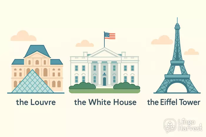 articles named buildings the Louvre the White House the Eiffel Tower