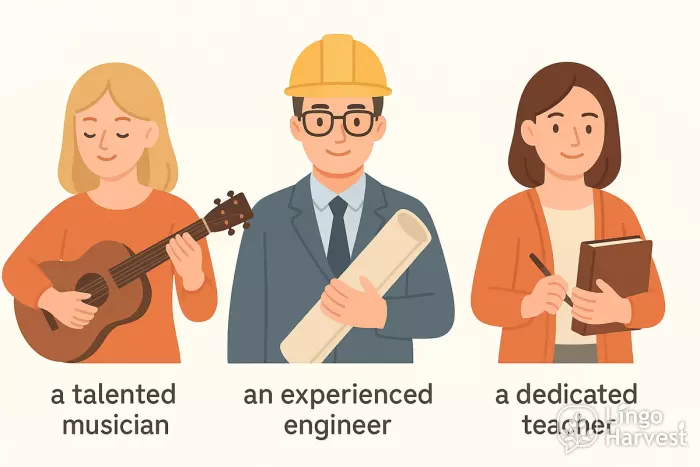 articles profession modifiers musician engineer teacher