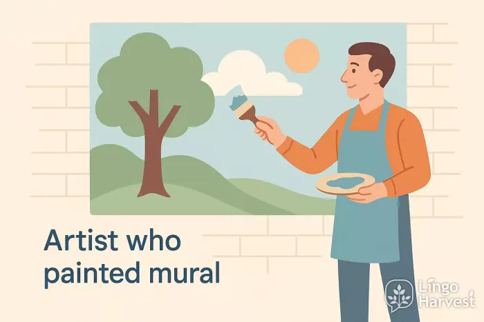 artist painting city mural
