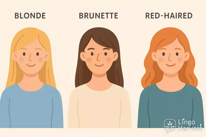 Describing People: blonde brunette red-haired