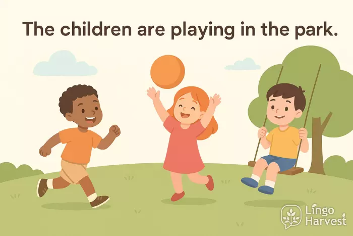 children playing park