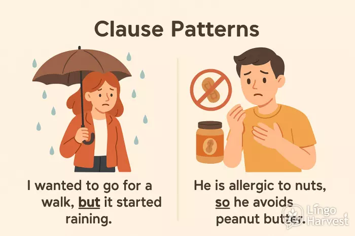 clause patterns but so
