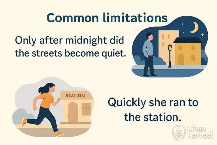 common limitations adverb inversion