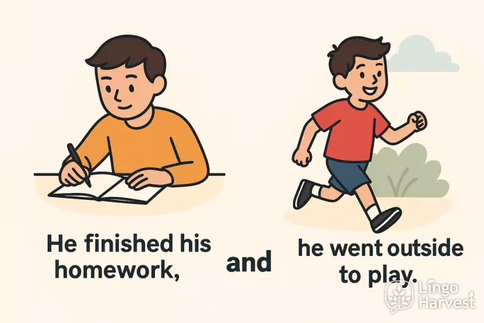 conjunctions comma before and