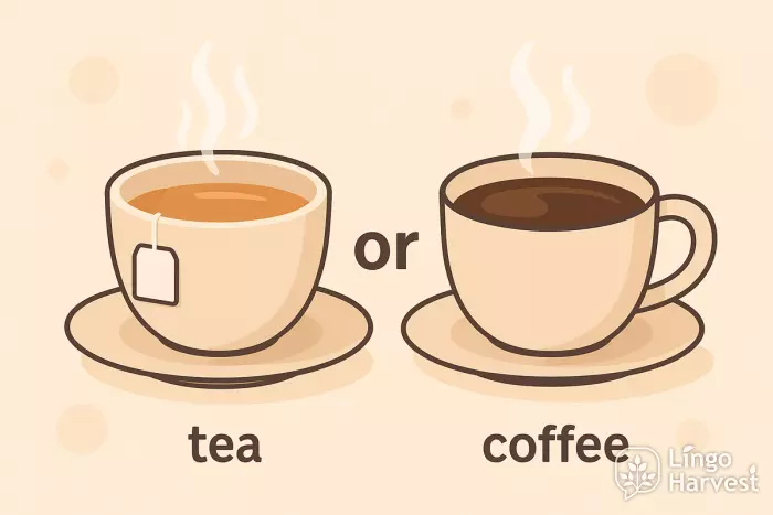 conjunctions tea or coffee