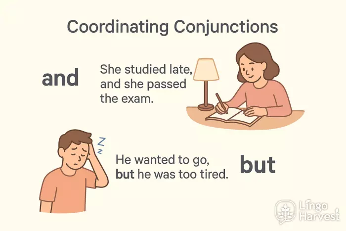 coordinating conjunctions and but