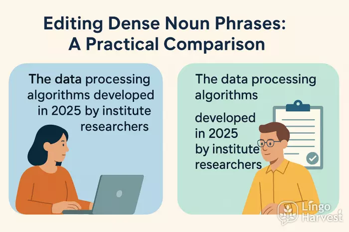 dense noun phrase comparison