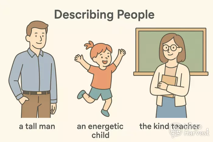 describing people tall man energetic child kind teacher