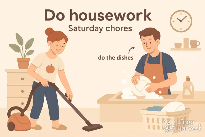 do housework saturday chores