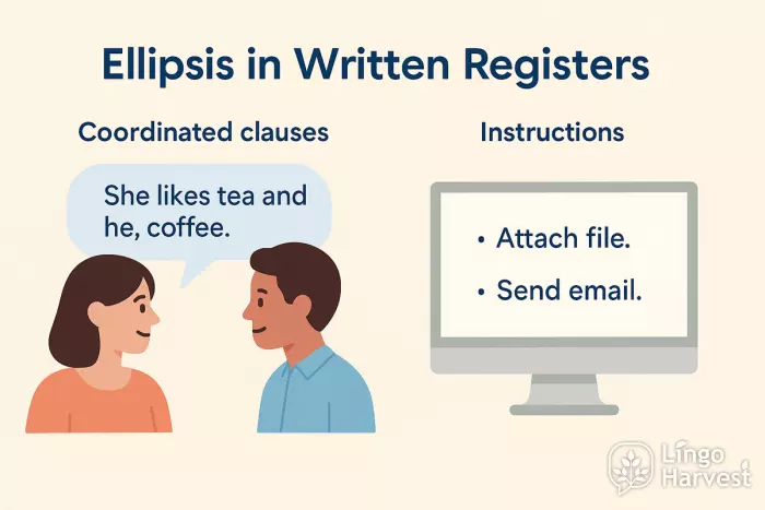 ellipsis coordinated clauses instructions