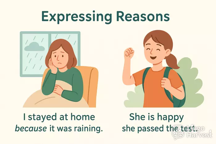 expressing reasons because clauses
