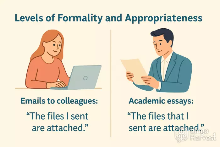 formality levels email academic