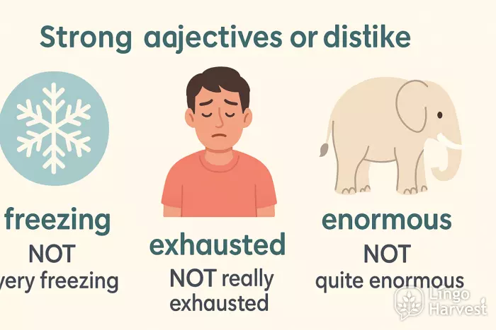 freezing exhausted enormous adjectives