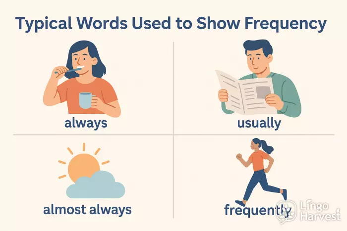 frequency words always usually frequently