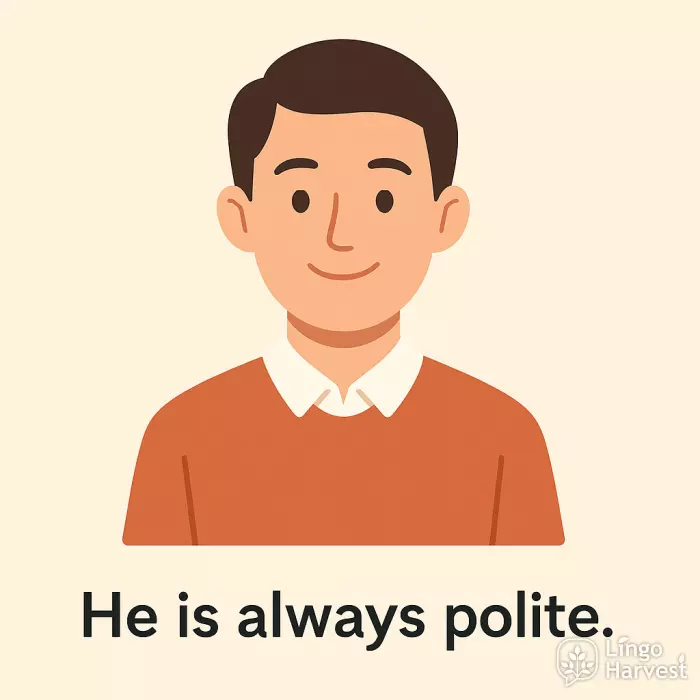 he is always polite
