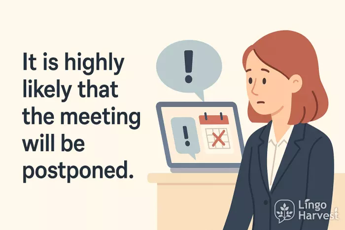 highly likely meeting postponed degree adverb