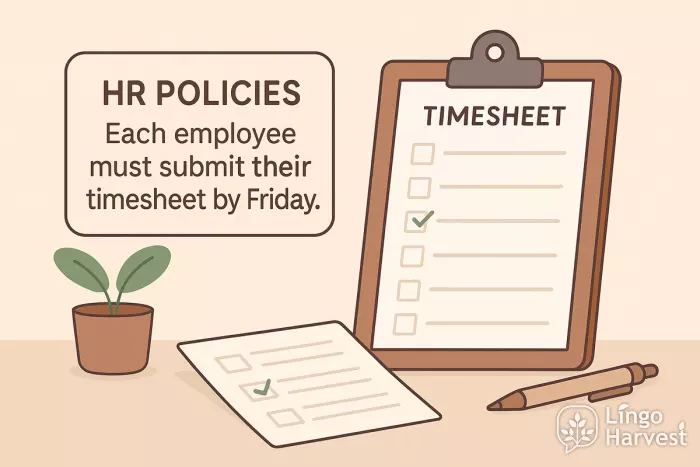 hr policy timesheet friday