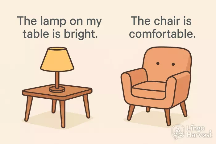 lamp table chair room