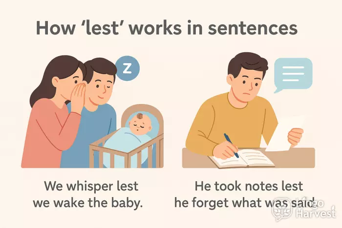 lest conjunction whisper notes