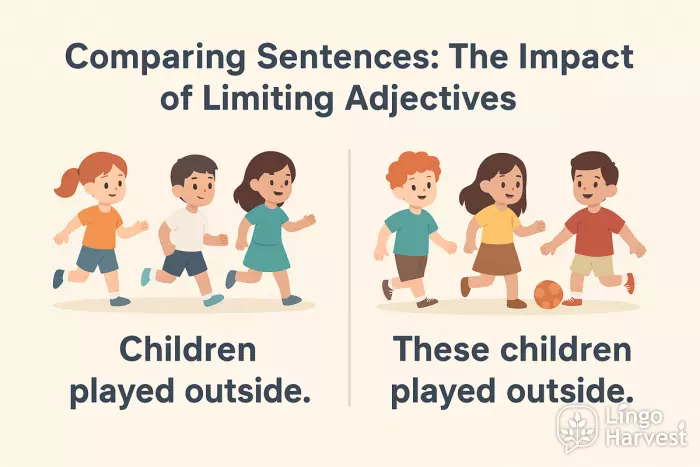 limiting adjectives children outside
