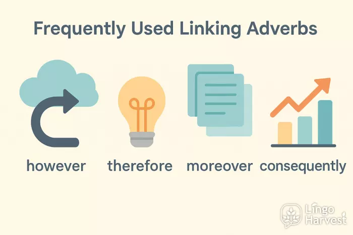 linking adverbs however therefore moreover consequently