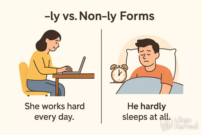 ly vs nonly hard hardly