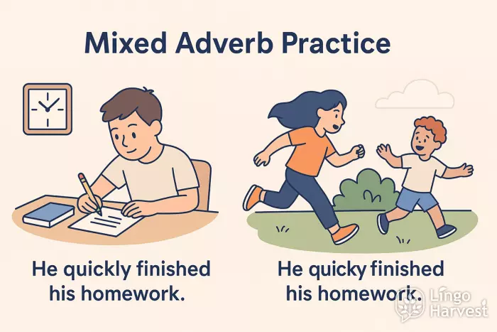 mixed adverb practice examples