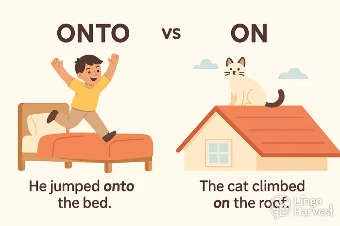 onto vs on examples