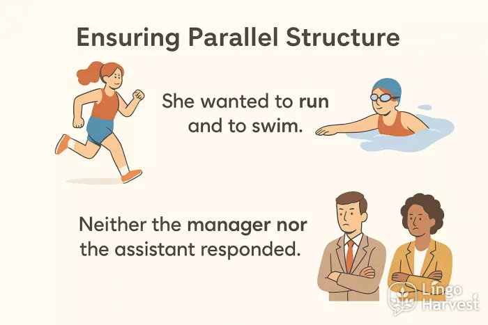 parallel structure run swim manager assistant