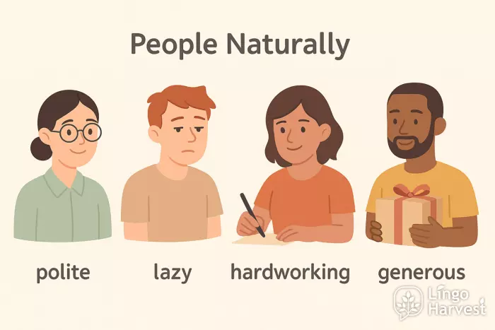 polite lazy hardworking generous